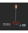 Designer bordlampe med E27 fatning og bryter - Rød bronse, metall, 150x420mm, max 60W
