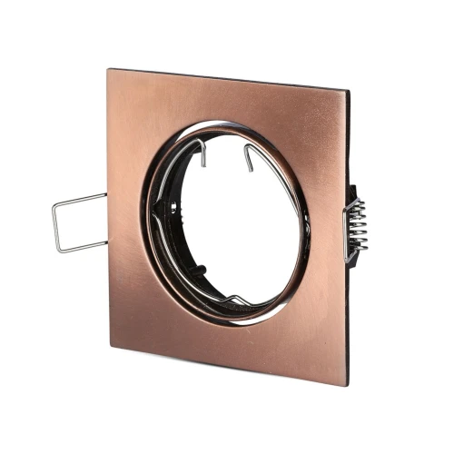 GU10 Bronse Downlight - Firkantet, hull: Ø7,4 cm, mål: 8,2 x 8,2 cm