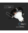 GU10 Bronse Downlight - Firkantet, hull: Ø7,4 cm, mål: 8,2 x 8,2 cm