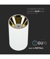 Vt-882 lampe GU10 - Rund hvit/gull