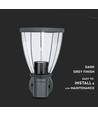 E27 utendørs vegglampe - Oppovervendt, IP44, rustfritt stål, mørkegrå, uten lyskilde