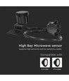 Mikrobølgesensor til High bay - IP65, 1-10V dimbar, 360°, sort, 5 års garanti