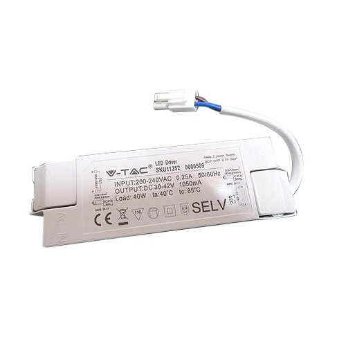 40W LED driver til 60x60 LED panel - 1050mA, IP20, 30-42V DC