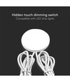 Skjult touch-dimmer for LED-strip - Hvit, 12V (72W), 24V (144W), opptil 2,5cm tykkelse
