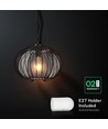 E27 Designer pendellampe - Matt sort, Ø40cm, uten lyskilde