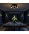 18W LED designer taklampe - Ø30cm, 3000K, matt sort, IP20 innendørs