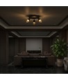 18W LED designer taklampe - Ø30cm, 3000K, matt sort, IP20 innendørs