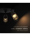 18W LED designer taklampe - Ø30cm, 3000K, matt sort, IP20 innendørs