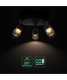 18W LED designer taklampe - Ø30cm, 3000K, matt sort, IP20 innendørs
