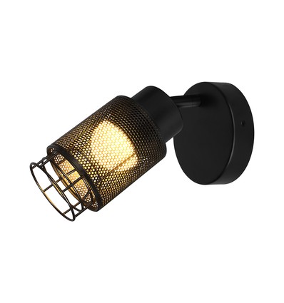 6W designer vegglampe - Matt sort, 3000K, 720lm, IP20 innendørs, inkl. lyskilde