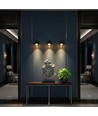 6W designer vegglampe - Matt sort, 3000K, 720lm, IP20 innendørs, inkl. lyskilde