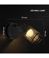 6W designer vegglampe - Matt sort, 3000K, 720lm, IP20 innendørs, inkl. lyskilde