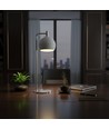 10W dekorativ LED bordlampe - Ø16 x 44 cm, 1200lm, børstet nikkel og hvit, 3000K
