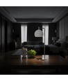 10W dekorativ LED bordlampe - Ø16 x 44 cm, 1200lm, børstet nikkel og hvit, 3000K