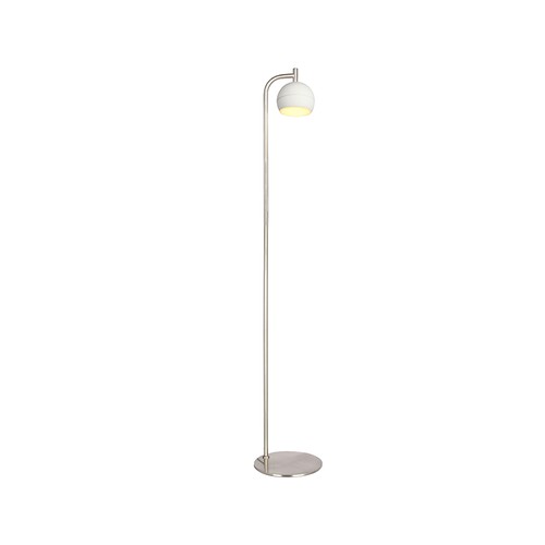 10W designer gulvlampe - 1200lm, 120lm/W, 3000K, børstet nikkel, høyde 141cm