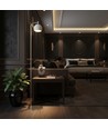 10W designer gulvlampe - 1200lm, 120lm/W, 3000K, børstet nikkel, høyde 141cm