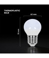 G45 VT-1830 LED 3,7W E27 - plastpære, Cree-chip, 4000K, 6 års garanti