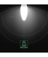 E40 60W LED pære - Samsung LED chip, 102x320mm, 5 års garanti, olivenformet
