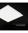 60x60 bakbelyst LED-panel, 40W - 120 lm/W, slim, 18mm høy, hvit kant