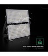 500W LED lyskaster - 135lm/W, IP65, 67.500lm, sort kabinett, utendørs