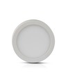 6W Ø9cm LED taklampe - 4000K, 420lm, hvit kant, rund, inkl. lyskilde