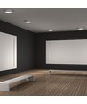6W Ø9cm LED taklampe - 4000K, 420lm, hvit kant, rund, inkl. lyskilde