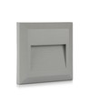 2W LED vegglampe for innbygging - IP65, 12,4 x 12,4 cm, sort, firkantet, 4000K, step light