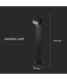 GU10 hagelampe med justerbart hode - Sort, 117cm, IP44, aluminium, uten lyskilde