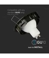 GU10 innbyggingsspot - Rund, gull, sink, hull: Ø7,5 cm, mål: Ø8,2 cm, IP20 innendørs, uten lyskilde