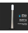 110cm LED hagelampe med sensor - E27 sokkel, IP44, rustfritt stål, PIR sensor, antrasitt grå