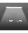 120 cm VT-120136E LED-armatur 36W - vanntett, med Samsung-chip, nødsett, V-Tac