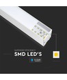 120cm 40W LED lineært pendelarmatur - Samsung LED chip, hvit, 4000K, flicker free, inkl. wireoppheng