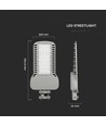 Vt-154st LED gatebelysning 150W - slank, Samsung-chip, 6500K, 135lm/W