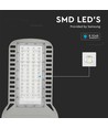 Vt-154st LED gatebelysning 150W - slank, Samsung-chip, 6500K, 135lm/W