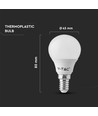 P45 VT-2156 LED-pære 4,5W E14 - plast, 6500K, 3 stk/pakke