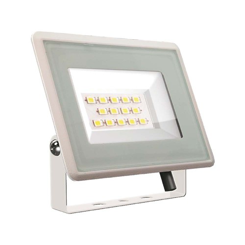 10W LED lyskaster - IP65, hvit, 3000K, 110 grader, utendørs