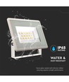 10W LED lyskaster - IP65, hvit, 3000K, 110 grader, utendørs