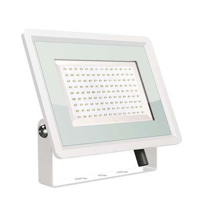 200W LED lyskaster - 88lm/W, IP65, hvitt kabinett, 4000K, utendørs