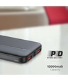 10000 VT-10000 powerbank - 10000mAh, hurtiglading, svart