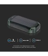 30.000mAh Solar Powerbank med trådløs lading, 20W - Sort, 111Wh, aluminium, USB-C PD, solcellepanel