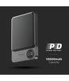 10000mAh trådløs magnetisk powerbank, 20W - Ultra-tynn, aluminium, MagSafe, digitalt display, space grey