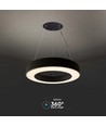60cm 50W dimbar LED pendel - 122lm/W, 6100lm, sort ring, 4000K, TRIAC dimbar