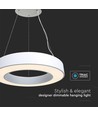 Vt-7760 LED-lampe 50W - designer, hengende, triac dimbar, 4000K, hvit