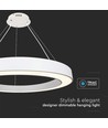 90W LED designer pendellampe, dimbar - 11000lm, 360°, 4000K, Triac fasedim, SMD LED