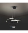 Ø500 VT-7799 hengende dekorativ lampe - 3000K, sort hus