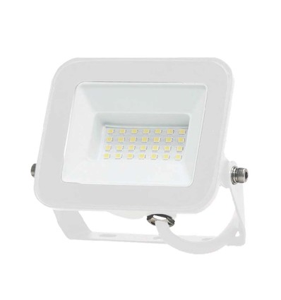 20W LED lyskaster, hvit - Samsung LED chip, IP65, 6500K, utendørs