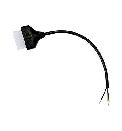 0,3 m strømkabel - svart, 3x0,75 mm²