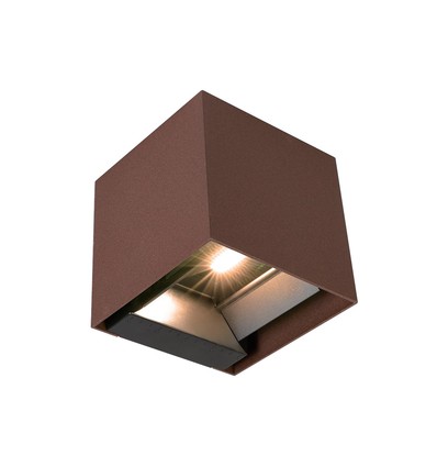 Vt-11109 LED 9W - COB solcellevegglampe med PIR-sensor, 3000K, corten hus, IP65