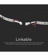 120 VT-2835 LED løpelysstripe 10W/m - 24V, 3000K, IP20, sammenkoblingsbar, 10 m/rull, pris per meter
