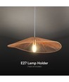 E27 designer pendeloppheng med hampetau - 60cm, brun, IP20, uten lyskilde
